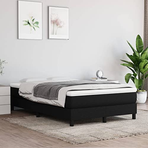HEFZGDB Boxspringbett mit Matratze Schwarz 120x190 cm Stoff Jugendbett Gästebett Familienbett Bettrahmen für Wohnbereich Herberge Gästezimmer Schlafzimmer HEFZGDB Boxspringbett mit Matratze Schwarz 120x190 cm Stoff Jugendbett Gästebett Familienbett Bettrahmen für Wohnbereich Herberge Gästezimmer Schlafzimmer von HEFZGDB