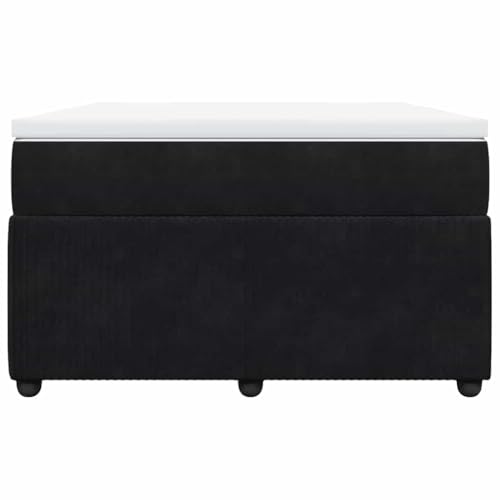 HEFZGDB Boxspringbett mit Matratze Schwarz 120x200 cm Samt Ehebett Bed Frame Familienbett Doppelbett für Gästezimmer Herberge Schlafzimmer Wohnbereich HEFZGDB Boxspringbett mit Matratze Schwarz 120x200 cm Samt Ehebett Bed Frame Familienbett Doppelbett für Gästezimmer Herberge Schlafzimmer Wohnbereich von HEFZGDB