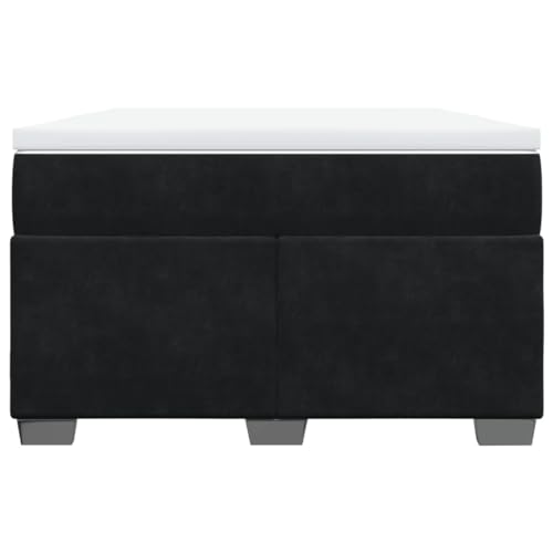 HEFZGDB Boxspringbett mit Matratze Schwarz 120x200 cm Samt Single Bed Bed Frame Familienbett Bettrahmen für Wohnbereich Herberge Gästezimmer Schlafzimmer HEFZGDB Boxspringbett mit Matratze Schwarz 120x200 cm Samt Single Bed Bed Frame Familienbett Bettrahmen für Wohnbereich Herberge Gästezimmer Schlafzimmer von HEFZGDB