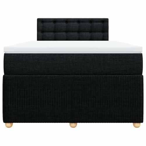 HEFZGDB Boxspringbett mit Matratze Schwarz 120x200 cm Stoff Ehebett Gästebett Einzelbetten Bettrahmen für Herberge Wohnbereich Schlafzimmer Gästezimmer HEFZGDB Boxspringbett mit Matratze Schwarz 120x200 cm Stoff Ehebett Gästebett Einzelbetten Bettrahmen für Herberge Wohnbereich Schlafzimmer Gästezimmer von HEFZGDB