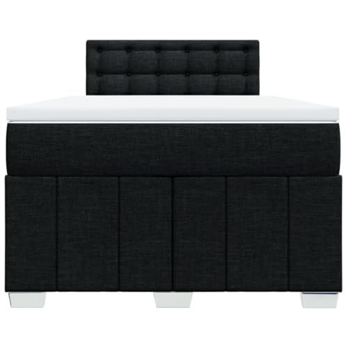 HEFZGDB Boxspringbett mit Matratze Schwarz 120x200 cm Stoff Jugendbett Bettgestell Familienbett Doppelbett für Gästezimmer Wohnbereich Schlafzimmer Herberge HEFZGDB Boxspringbett mit Matratze Schwarz 120x200 cm Stoff Jugendbett Bettgestell Familienbett Doppelbett für Gästezimmer Wohnbereich Schlafzimmer Herberge von HEFZGDB