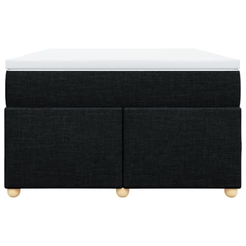 HEFZGDB Boxspringbett mit Matratze Schwarz 120x200 cm Stoff Jugendbett Gästebett Bettgestell Single Bed für Schlafzimmer Herberge Gästezimmer Wohnbereich HEFZGDB Boxspringbett mit Matratze Schwarz 120x200 cm Stoff Jugendbett Gästebett Bettgestell Single Bed für Schlafzimmer Herberge Gästezimmer Wohnbereich von HEFZGDB
