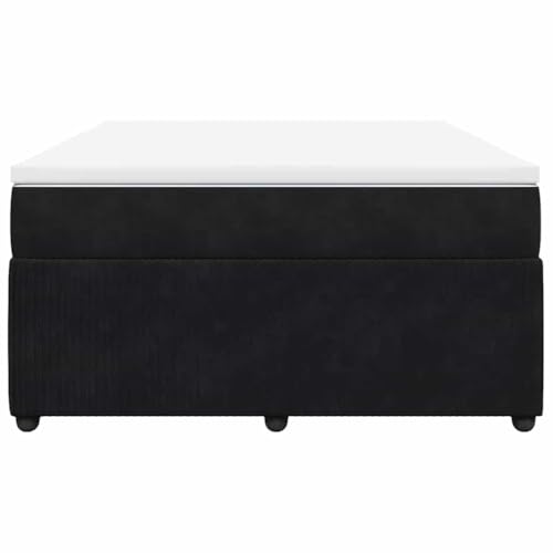 HEFZGDB Boxspringbett mit Matratze Schwarz 140x190 cm Samt Ehebett Bed Frame Familienbett Doppelbett für Gästezimmer Herberge Schlafzimmer Wohnbereich HEFZGDB Boxspringbett mit Matratze Schwarz 140x190 cm Samt Ehebett Bed Frame Familienbett Doppelbett für Gästezimmer Herberge Schlafzimmer Wohnbereich von HEFZGDB