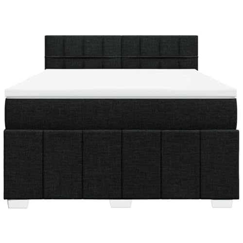 HEFZGDB Boxspringbett mit Matratze Schwarz 140x190 cm Stoff Jugendbett Bettgestell Familienbett Doppelbett für Gästezimmer Wohnbereich Schlafzimmer Herberge HEFZGDB Boxspringbett mit Matratze Schwarz 140x190 cm Stoff Jugendbett Bettgestell Familienbett Doppelbett für Gästezimmer Wohnbereich Schlafzimmer Herberge von HEFZGDB