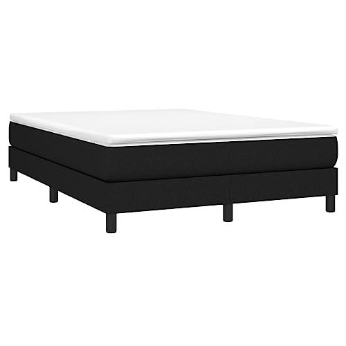 HEFZGDB Boxspringbett mit Matratze Schwarz 140x190 cm Stoff Jugendbett Gästebett Familienbett Bettrahmen für Wohnbereich Herberge Gästezimmer Schlafzimmer HEFZGDB Boxspringbett mit Matratze Schwarz 140x190 cm Stoff Jugendbett Gästebett Familienbett Bettrahmen für Wohnbereich Herberge Gästezimmer Schlafzimmer von HEFZGDB