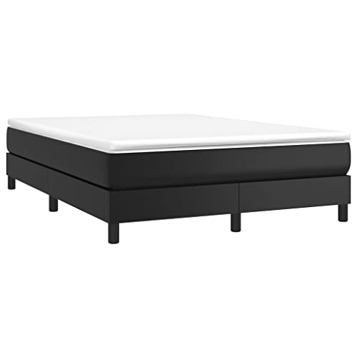 HEFZGDB Boxspringbett mit Matratze Schwarz 140x200 cm Kunstleder Guest Bed Gästebett Bettgestell Einzelbetten für Schlafzimmer Gästezimmer Herberge Wohnbereich HEFZGDB Boxspringbett mit Matratze Schwarz 140x200 cm Kunstleder Guest Bed Gästebett Bettgestell Einzelbetten für Schlafzimmer Gästezimmer Herberge Wohnbereich von HEFZGDB