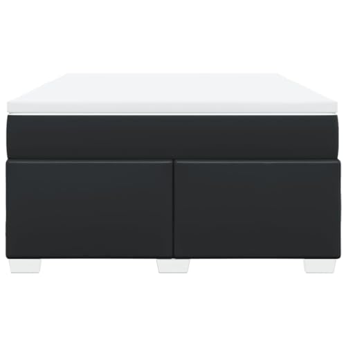 HEFZGDB Boxspringbett mit Matratze Schwarz 140x200 cm Kunstleder Single Bed Gästebett Doppelbett Bettrahmen für Schlafzimmer Wohnbereich Herberge Gästezimmer HEFZGDB Boxspringbett mit Matratze Schwarz 140x200 cm Kunstleder Single Bed Gästebett Doppelbett Bettrahmen für Schlafzimmer Wohnbereich Herberge Gästezimmer von HEFZGDB