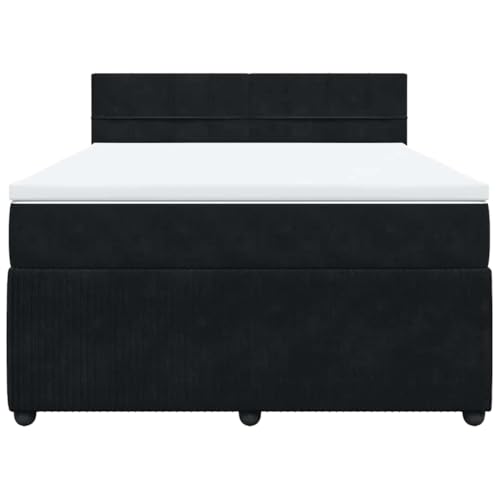 HEFZGDB Boxspringbett mit Matratze Schwarz 140x200 cm Samt Daybed Bettgestell Bed Frame Doppelbett für Wohnbereich Schlafzimmer Gästezimmer Herberge HEFZGDB Boxspringbett mit Matratze Schwarz 140x200 cm Samt Daybed Bettgestell Bed Frame Doppelbett für Wohnbereich Schlafzimmer Gästezimmer Herberge von HEFZGDB