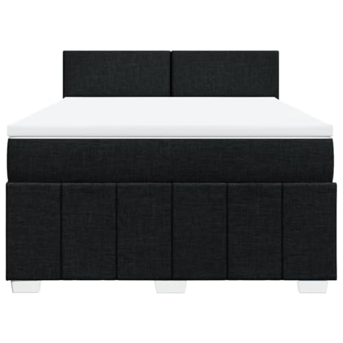 HEFZGDB Boxspringbett mit Matratze Schwarz 140x200 cm Stoff Jugendbett Bettgestell Familienbett Doppelbett für Gästezimmer Wohnbereich Schlafzimmer Herberge HEFZGDB Boxspringbett mit Matratze Schwarz 140x200 cm Stoff Jugendbett Bettgestell Familienbett Doppelbett für Gästezimmer Wohnbereich Schlafzimmer Herberge von HEFZGDB