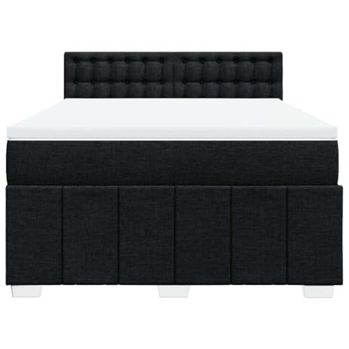HEFZGDB Boxspringbett mit Matratze Schwarz 140x200 cm Stoff Jugendbett Bettgestell Familienbett Doppelbett für Gästezimmer Wohnbereich Schlafzimmer Herberge HEFZGDB Boxspringbett mit Matratze Schwarz 140x200 cm Stoff Jugendbett Bettgestell Familienbett Doppelbett für Gästezimmer Wohnbereich Schlafzimmer Herberge von HEFZGDB