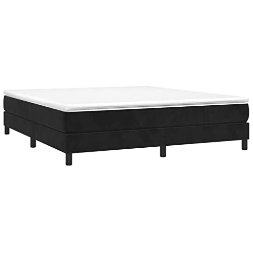 HEFZGDB Boxspringbett mit Matratze Schwarz 160x200 cm Samt Bette Gästebett Bettgestell Doppelbett für Gästezimmer Schlafzimmer Wohnbereich Herberge HEFZGDB Boxspringbett mit Matratze Schwarz 160x200 cm Samt Bette Gästebett Bettgestell Doppelbett für Gästezimmer Schlafzimmer Wohnbereich Herberge von HEFZGDB