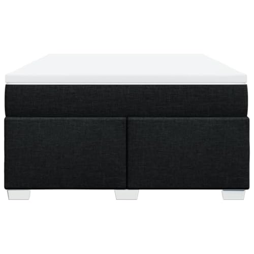 HEFZGDB Boxspringbett mit Matratze Schwarz 160x200 cm Stoff Double Bed Gästebett Bed Frame Bettrahmen für Wohnbereich Gästezimmer Herberge Schlafzimmer HEFZGDB Boxspringbett mit Matratze Schwarz 160x200 cm Stoff Double Bed Gästebett Bed Frame Bettrahmen für Wohnbereich Gästezimmer Herberge Schlafzimmer von HEFZGDB