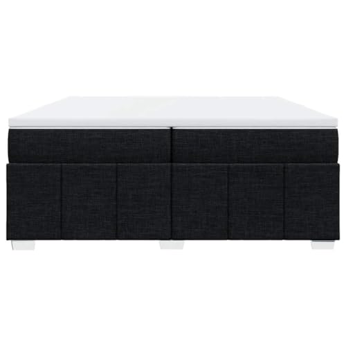 HEFZGDB Boxspringbett mit Matratze Schwarz 200x200 cm Stoff Bette Gästebett Bed Frame Einzelbetten für Herberge Schlafzimmer Wohnbereich Gästezimmer HEFZGDB Boxspringbett mit Matratze Schwarz 200x200 cm Stoff Bette Gästebett Bed Frame Einzelbetten für Herberge Schlafzimmer Wohnbereich Gästezimmer von HEFZGDB