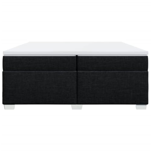 HEFZGDB Boxspringbett mit Matratze Schwarz 200x200 cm Stoff Double Bed Gästebett Bed Frame Bettrahmen für Wohnbereich Gästezimmer Herberge Schlafzimmer HEFZGDB Boxspringbett mit Matratze Schwarz 200x200 cm Stoff Double Bed Gästebett Bed Frame Bettrahmen für Wohnbereich Gästezimmer Herberge Schlafzimmer von HEFZGDB