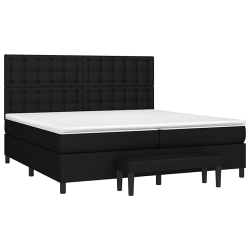 HEFZGDB Boxspringbett mit Matratze Schwarz 200x200 cm Stoff Jugendbett Gästebett Bed Frame Einzelbett für Schlafzimmer Gästezimmer Herberge Wohnbereich HEFZGDB Boxspringbett mit Matratze Schwarz 200x200 cm Stoff Jugendbett Gästebett Bed Frame Einzelbett für Schlafzimmer Gästezimmer Herberge Wohnbereich von HEFZGDB