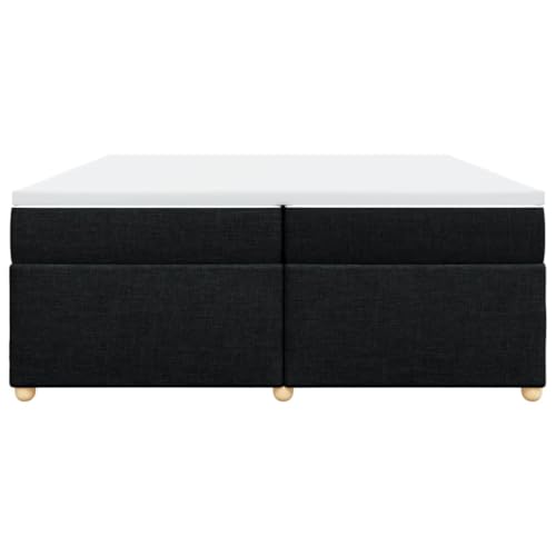 HEFZGDB Boxspringbett mit Matratze Schwarz 200x200 cm Stoff Jugendbett Gästebett Bettgestell Single Bed für Schlafzimmer Herberge Gästezimmer Wohnbereich HEFZGDB Boxspringbett mit Matratze Schwarz 200x200 cm Stoff Jugendbett Gästebett Bettgestell Single Bed für Schlafzimmer Herberge Gästezimmer Wohnbereich von HEFZGDB