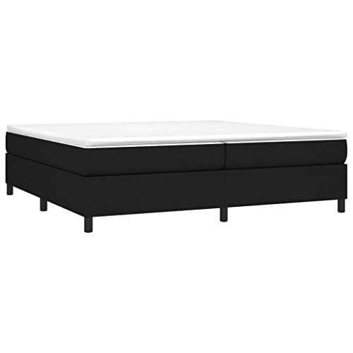 HEFZGDB Boxspringbett mit Matratze Schwarz 200x200 cm Stoff Jugendbett Gästebett Familienbett Bettrahmen für Wohnbereich Herberge Gästezimmer Schlafzimmer HEFZGDB Boxspringbett mit Matratze Schwarz 200x200 cm Stoff Jugendbett Gästebett Familienbett Bettrahmen für Wohnbereich Herberge Gästezimmer Schlafzimmer von HEFZGDB