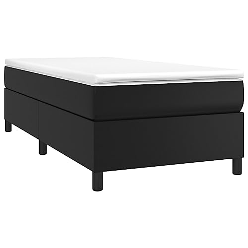 HEFZGDB Boxspringbett mit Matratze Schwarz 80x200 cm Kunstleder Guest Bed Gästebett Bettgestell Einzelbetten für Schlafzimmer Gästezimmer Herberge Wohnbereich HEFZGDB Boxspringbett mit Matratze Schwarz 80x200 cm Kunstleder Guest Bed Gästebett Bettgestell Einzelbetten für Schlafzimmer Gästezimmer Herberge Wohnbereich von HEFZGDB