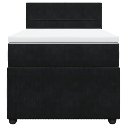 HEFZGDB Boxspringbett mit Matratze Schwarz 80x200 cm Samt Daybed Bettgestell Bed Frame Doppelbett für Wohnbereich Schlafzimmer Gästezimmer Herberge HEFZGDB Boxspringbett mit Matratze Schwarz 80x200 cm Samt Daybed Bettgestell Bed Frame Doppelbett für Wohnbereich Schlafzimmer Gästezimmer Herberge von HEFZGDB