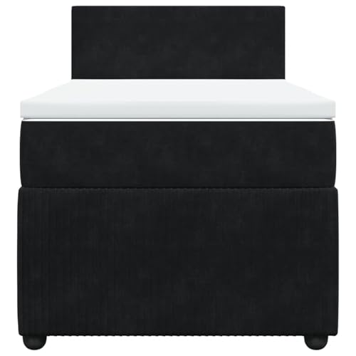 HEFZGDB Boxspringbett mit Matratze Schwarz 80x200 cm Samt Daybed Bettgestell Bed Frame Doppelbett für Wohnbereich Schlafzimmer Gästezimmer Herberge HEFZGDB Boxspringbett mit Matratze Schwarz 80x200 cm Samt Daybed Bettgestell Bed Frame Doppelbett für Wohnbereich Schlafzimmer Gästezimmer Herberge von HEFZGDB
