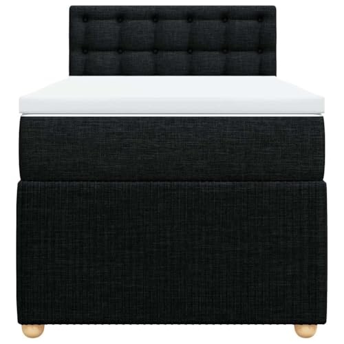 HEFZGDB Boxspringbett mit Matratze Schwarz 80x200 cm Stoff Ehebett Gästebett Einzelbetten Bettrahmen für Herberge Wohnbereich Schlafzimmer Gästezimmer HEFZGDB Boxspringbett mit Matratze Schwarz 80x200 cm Stoff Ehebett Gästebett Einzelbetten Bettrahmen für Herberge Wohnbereich Schlafzimmer Gästezimmer von HEFZGDB