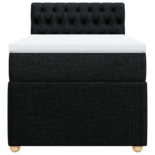 HEFZGDB Boxspringbett mit Matratze Schwarz 80x200 cm Stoff Ehebett Gästebett Einzelbetten Bettrahmen für Herberge Wohnbereich Schlafzimmer Gästezimmer HEFZGDB Boxspringbett mit Matratze Schwarz 80x200 cm Stoff Ehebett Gästebett Einzelbetten Bettrahmen für Herberge Wohnbereich Schlafzimmer Gästezimmer von HEFZGDB