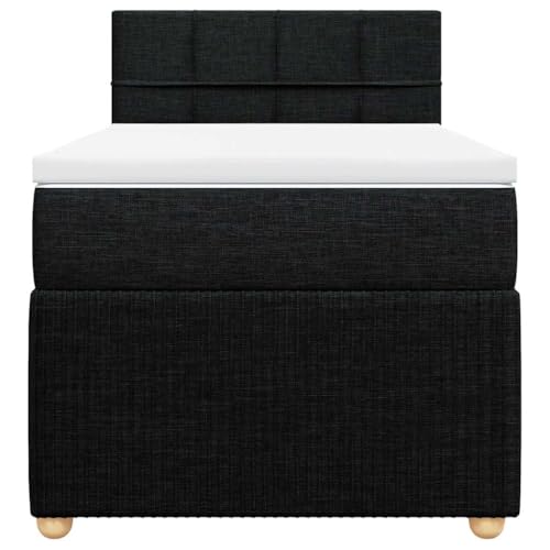 HEFZGDB Boxspringbett mit Matratze Schwarz 80x200 cm Stoff Ehebett Gästebett Einzelbetten Bettrahmen für Herberge Wohnbereich Schlafzimmer Gästezimmer HEFZGDB Boxspringbett mit Matratze Schwarz 80x200 cm Stoff Ehebett Gästebett Einzelbetten Bettrahmen für Herberge Wohnbereich Schlafzimmer Gästezimmer von HEFZGDB