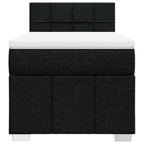 HEFZGDB Boxspringbett mit Matratze Schwarz 80x200 cm Stoff Jugendbett Bettgestell Familienbett Doppelbett für Gästezimmer Wohnbereich Schlafzimmer Herberge HEFZGDB Boxspringbett mit Matratze Schwarz 80x200 cm Stoff Jugendbett Bettgestell Familienbett Doppelbett für Gästezimmer Wohnbereich Schlafzimmer Herberge von HEFZGDB