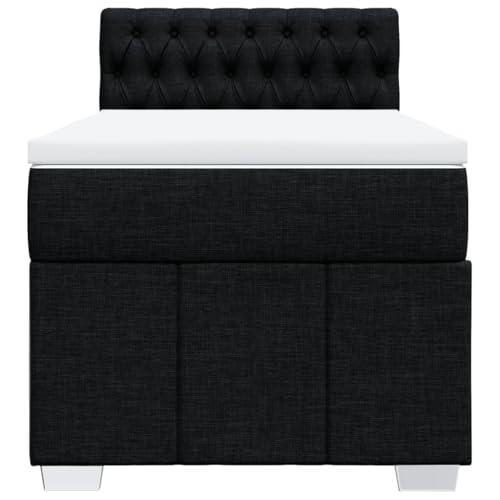 HEFZGDB Boxspringbett mit Matratze Schwarz 80x200 cm Stoff Jugendbett Bettgestell Familienbett Doppelbett für Gästezimmer Wohnbereich Schlafzimmer Herberge HEFZGDB Boxspringbett mit Matratze Schwarz 80x200 cm Stoff Jugendbett Bettgestell Familienbett Doppelbett für Gästezimmer Wohnbereich Schlafzimmer Herberge von HEFZGDB