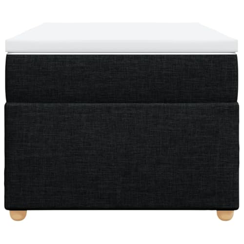 HEFZGDB Boxspringbett mit Matratze Schwarz 80x200 cm Stoff Jugendbett Gästebett Bettgestell Single Bed für Schlafzimmer Herberge Gästezimmer Wohnbereich HEFZGDB Boxspringbett mit Matratze Schwarz 80x200 cm Stoff Jugendbett Gästebett Bettgestell Single Bed für Schlafzimmer Herberge Gästezimmer Wohnbereich von HEFZGDB