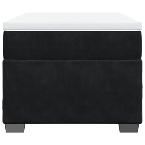 HEFZGDB Boxspringbett mit Matratze Schwarz 90x190 cm Samt Single Bed Bed Frame Familienbett Bettrahmen für Wohnbereich Herberge Gästezimmer Schlafzimmer HEFZGDB Boxspringbett mit Matratze Schwarz 90x190 cm Samt Single Bed Bed Frame Familienbett Bettrahmen für Wohnbereich Herberge Gästezimmer Schlafzimmer von HEFZGDB