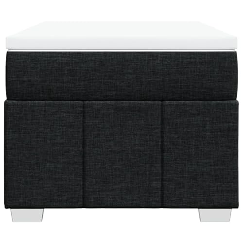 HEFZGDB Boxspringbett mit Matratze Schwarz 90x190 cm Stoff Bette Gästebett Bed Frame Einzelbetten für Herberge Schlafzimmer Wohnbereich Gästezimmer HEFZGDB Boxspringbett mit Matratze Schwarz 90x190 cm Stoff Bette Gästebett Bed Frame Einzelbetten für Herberge Schlafzimmer Wohnbereich Gästezimmer von HEFZGDB