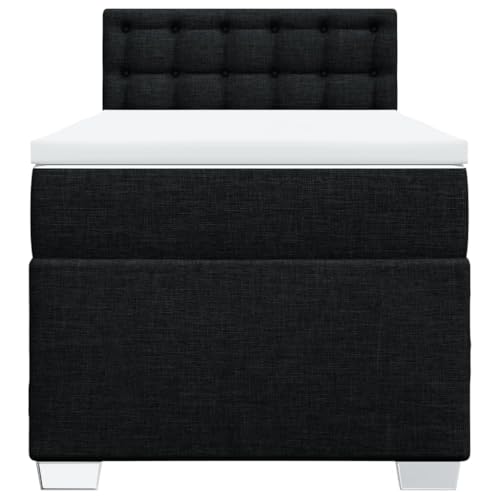 HEFZGDB Boxspringbett mit Matratze Schwarz 90x190 cm Stoff Ehebett Bettgestell Einzelbetten Doppelbett für Schlafzimmer Herberge Wohnbereich Gästezimmer HEFZGDB Boxspringbett mit Matratze Schwarz 90x190 cm Stoff Ehebett Bettgestell Einzelbetten Doppelbett für Schlafzimmer Herberge Wohnbereich Gästezimmer von HEFZGDB