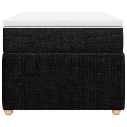 HEFZGDB Boxspringbett mit Matratze Schwarz 90x190 cm Stoff Jugendbett Bettgestell Bed Frame Bettrahmen für Gästezimmer Wohnbereich Herberge Schlafzimmer HEFZGDB Boxspringbett mit Matratze Schwarz 90x190 cm Stoff Jugendbett Bettgestell Bed Frame Bettrahmen für Gästezimmer Wohnbereich Herberge Schlafzimmer von HEFZGDB