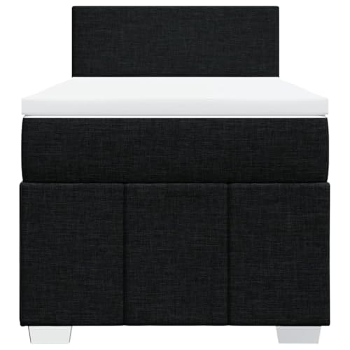 HEFZGDB Boxspringbett mit Matratze Schwarz 90x190 cm Stoff Jugendbett Bettgestell Familienbett Doppelbett für Gästezimmer Wohnbereich Schlafzimmer Herberge HEFZGDB Boxspringbett mit Matratze Schwarz 90x190 cm Stoff Jugendbett Bettgestell Familienbett Doppelbett für Gästezimmer Wohnbereich Schlafzimmer Herberge von HEFZGDB