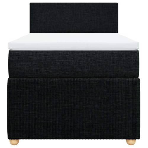 HEFZGDB Boxspringbett mit Matratze Schwarz 90x200 cm Stoff Ehebett Gästebett Einzelbetten Bettrahmen für Herberge Wohnbereich Schlafzimmer Gästezimmer HEFZGDB Boxspringbett mit Matratze Schwarz 90x200 cm Stoff Ehebett Gästebett Einzelbetten Bettrahmen für Herberge Wohnbereich Schlafzimmer Gästezimmer von HEFZGDB