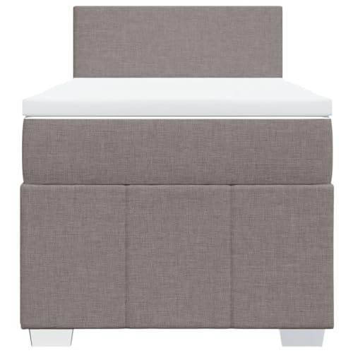 HEFZGDB Boxspringbett mit Matratze Taupe 100x200 cm Stoff Jugendbett Bettgestell Familienbett Doppelbett für Gästezimmer Wohnbereich Schlafzimmer Herberge HEFZGDB Boxspringbett mit Matratze Taupe 100x200 cm Stoff Jugendbett Bettgestell Familienbett Doppelbett für Gästezimmer Wohnbereich Schlafzimmer Herberge von HEFZGDB