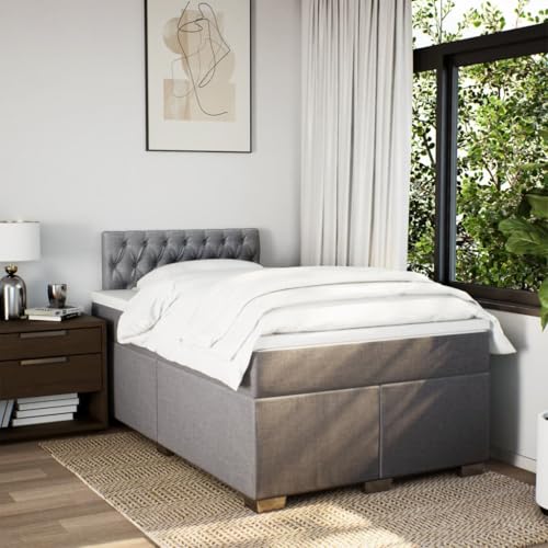 HEFZGDB Boxspringbett mit Matratze Taupe 120x190 cm Stoff Daybed Gästebett Bettgestell Einzelbett für Gästezimmer Schlafzimmer Wohnbereich Herberge HEFZGDB Boxspringbett mit Matratze Taupe 120x190 cm Stoff Daybed Gästebett Bettgestell Einzelbett für Gästezimmer Schlafzimmer Wohnbereich Herberge von HEFZGDB