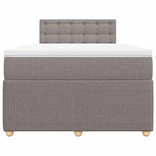 HEFZGDB Boxspringbett mit Matratze Taupe 120x190 cm Stoff Ehebett Gästebett Einzelbetten Bettrahmen für Herberge Wohnbereich Schlafzimmer Gästezimmer HEFZGDB Boxspringbett mit Matratze Taupe 120x190 cm Stoff Ehebett Gästebett Einzelbetten Bettrahmen für Herberge Wohnbereich Schlafzimmer Gästezimmer von HEFZGDB
