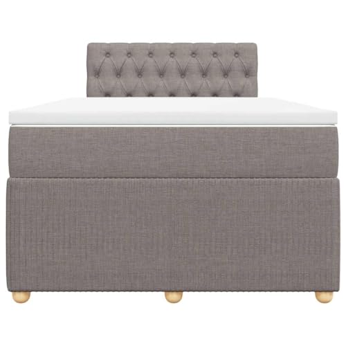 HEFZGDB Boxspringbett mit Matratze Taupe 120x190 cm Stoff Ehebett Gästebett Einzelbetten Bettrahmen für Herberge Wohnbereich Schlafzimmer Gästezimmer HEFZGDB Boxspringbett mit Matratze Taupe 120x190 cm Stoff Ehebett Gästebett Einzelbetten Bettrahmen für Herberge Wohnbereich Schlafzimmer Gästezimmer von HEFZGDB