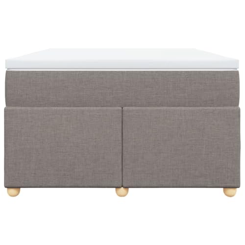 HEFZGDB Boxspringbett mit Matratze Taupe 120x190 cm Stoff Jugendbett Gästebett Bettgestell Single Bed für Schlafzimmer Herberge Gästezimmer Wohnbereich HEFZGDB Boxspringbett mit Matratze Taupe 120x190 cm Stoff Jugendbett Gästebett Bettgestell Single Bed für Schlafzimmer Herberge Gästezimmer Wohnbereich von HEFZGDB
