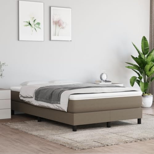 HEFZGDB Boxspringbett mit Matratze Taupe 120x190 cm Stoff Jugendbett Gästebett Familienbett Bettrahmen für Wohnbereich Herberge Gästezimmer Schlafzimmer HEFZGDB Boxspringbett mit Matratze Taupe 120x190 cm Stoff Jugendbett Gästebett Familienbett Bettrahmen für Wohnbereich Herberge Gästezimmer Schlafzimmer von HEFZGDB