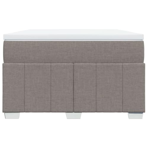 HEFZGDB Boxspringbett mit Matratze Taupe 120x200 cm Stoff Bette Gästebett Bed Frame Einzelbetten für Herberge Schlafzimmer Wohnbereich Gästezimmer HEFZGDB Boxspringbett mit Matratze Taupe 120x200 cm Stoff Bette Gästebett Bed Frame Einzelbetten für Herberge Schlafzimmer Wohnbereich Gästezimmer von HEFZGDB