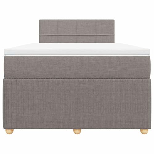 HEFZGDB Boxspringbett mit Matratze Taupe 120x200 cm Stoff Ehebett Gästebett Einzelbetten Bettrahmen für Herberge Wohnbereich Schlafzimmer Gästezimmer HEFZGDB Boxspringbett mit Matratze Taupe 120x200 cm Stoff Ehebett Gästebett Einzelbetten Bettrahmen für Herberge Wohnbereich Schlafzimmer Gästezimmer von HEFZGDB