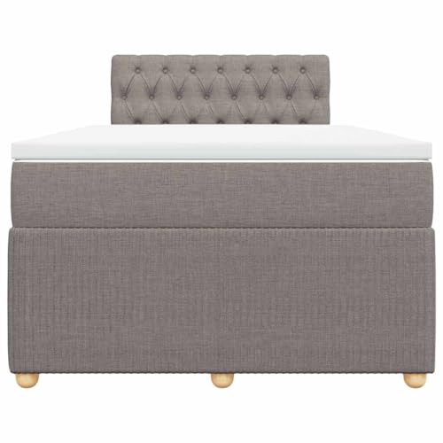 HEFZGDB Boxspringbett mit Matratze Taupe 120x200 cm Stoff Ehebett Gästebett Einzelbetten Bettrahmen für Herberge Wohnbereich Schlafzimmer Gästezimmer HEFZGDB Boxspringbett mit Matratze Taupe 120x200 cm Stoff Ehebett Gästebett Einzelbetten Bettrahmen für Herberge Wohnbereich Schlafzimmer Gästezimmer von HEFZGDB