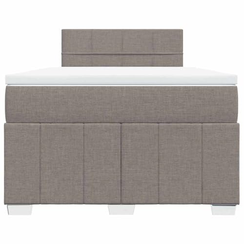 HEFZGDB Boxspringbett mit Matratze Taupe 120x200 cm Stoff Jugendbett Bettgestell Familienbett Doppelbett für Gästezimmer Wohnbereich Schlafzimmer Herberge HEFZGDB Boxspringbett mit Matratze Taupe 120x200 cm Stoff Jugendbett Bettgestell Familienbett Doppelbett für Gästezimmer Wohnbereich Schlafzimmer Herberge von HEFZGDB