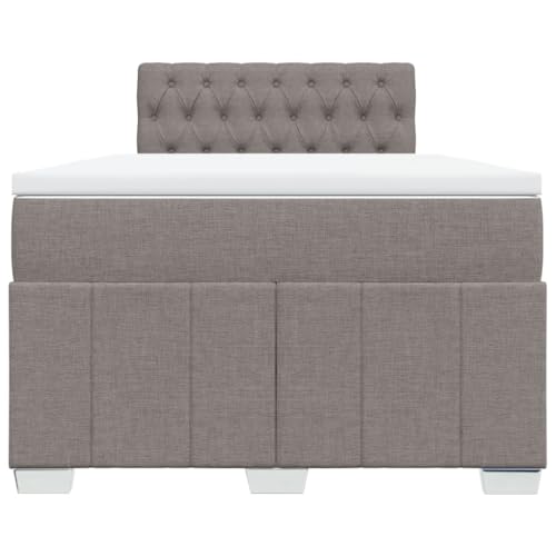 HEFZGDB Boxspringbett mit Matratze Taupe 120x200 cm Stoff Jugendbett Bettgestell Familienbett Doppelbett für Gästezimmer Wohnbereich Schlafzimmer Herberge HEFZGDB Boxspringbett mit Matratze Taupe 120x200 cm Stoff Jugendbett Bettgestell Familienbett Doppelbett für Gästezimmer Wohnbereich Schlafzimmer Herberge von HEFZGDB