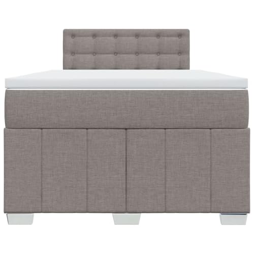 HEFZGDB Boxspringbett mit Matratze Taupe 120x200 cm Stoff Jugendbett Bettgestell Familienbett Doppelbett für Gästezimmer Wohnbereich Schlafzimmer Herberge HEFZGDB Boxspringbett mit Matratze Taupe 120x200 cm Stoff Jugendbett Bettgestell Familienbett Doppelbett für Gästezimmer Wohnbereich Schlafzimmer Herberge von HEFZGDB