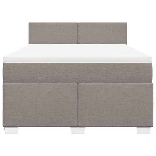 HEFZGDB Boxspringbett mit Matratze Taupe 140x190 cm Stoff Ehebett Bettgestell Einzelbetten Doppelbett für Schlafzimmer Herberge Wohnbereich Gästezimmer HEFZGDB Boxspringbett mit Matratze Taupe 140x190 cm Stoff Ehebett Bettgestell Einzelbetten Doppelbett für Schlafzimmer Herberge Wohnbereich Gästezimmer von HEFZGDB