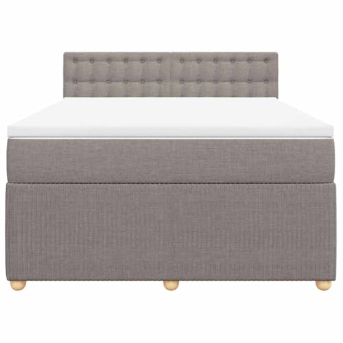 HEFZGDB Boxspringbett mit Matratze Taupe 140x190 cm Stoff Ehebett Gästebett Einzelbetten Bettrahmen für Herberge Wohnbereich Schlafzimmer Gästezimmer HEFZGDB Boxspringbett mit Matratze Taupe 140x190 cm Stoff Ehebett Gästebett Einzelbetten Bettrahmen für Herberge Wohnbereich Schlafzimmer Gästezimmer von HEFZGDB